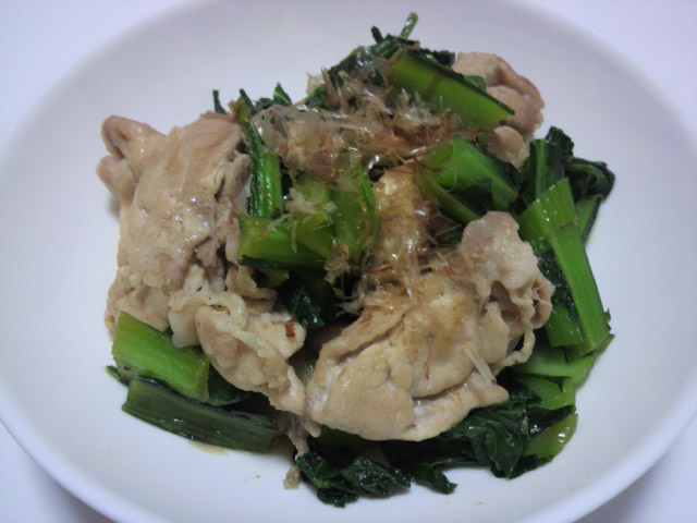 豚肉と小松菜の炒め物