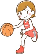 バスケ選手（女子）のイラスト