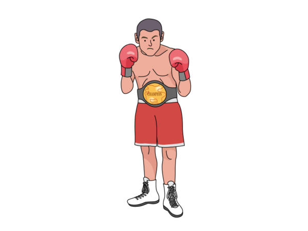 ボクシング世界チャンピオンのイラスト