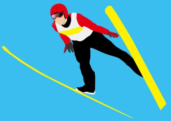 スキージャンプ男子ラージヒルのイラスト