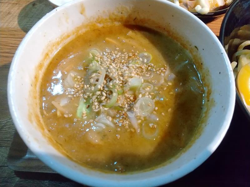 白みそつけ麺のスープ