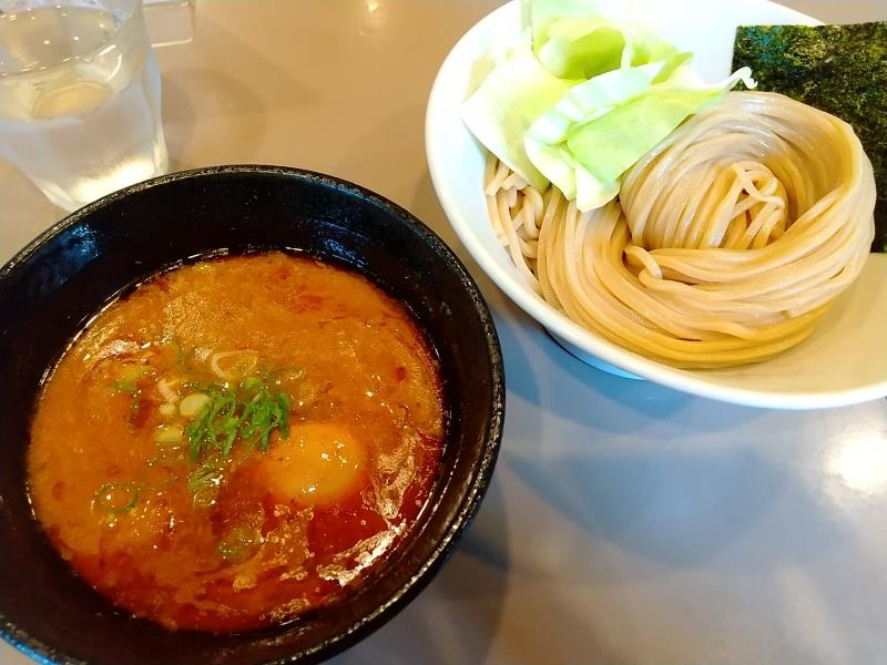 五ノ神製作所の「海老つけ麺 味玉入り」